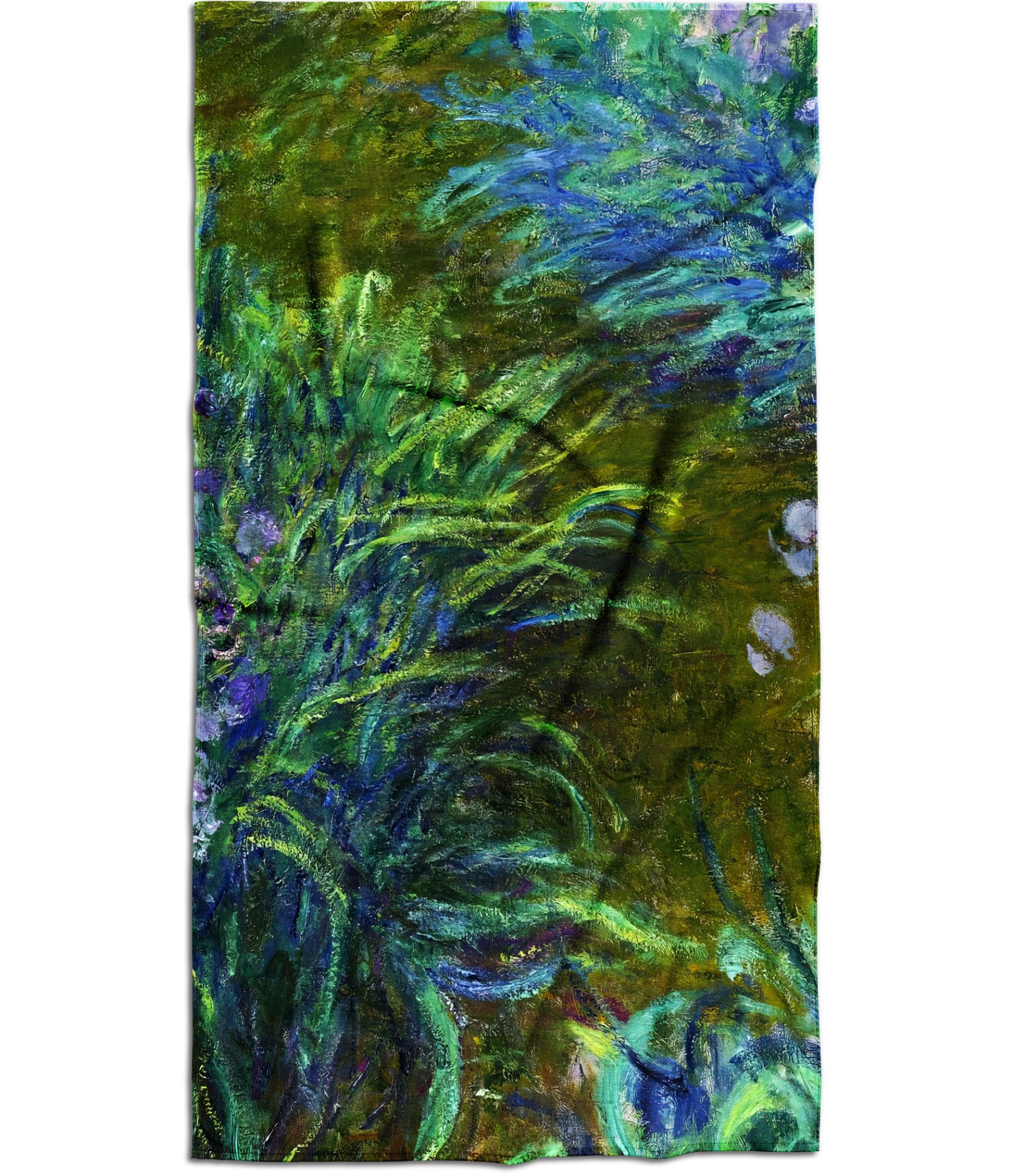 rankšluostis monet su augalų motyvais žalias