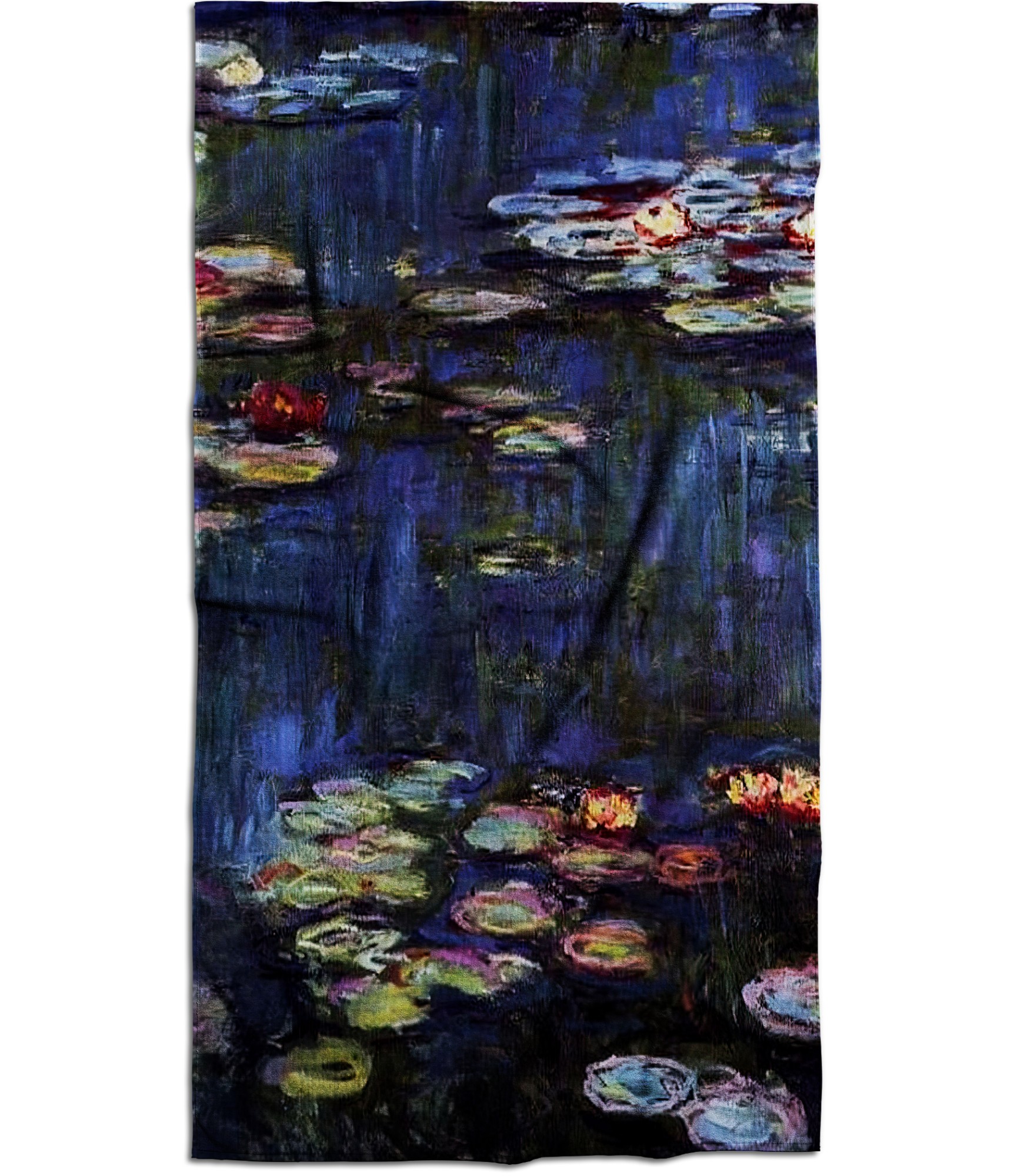 rankšluostis su vandens lelijomis