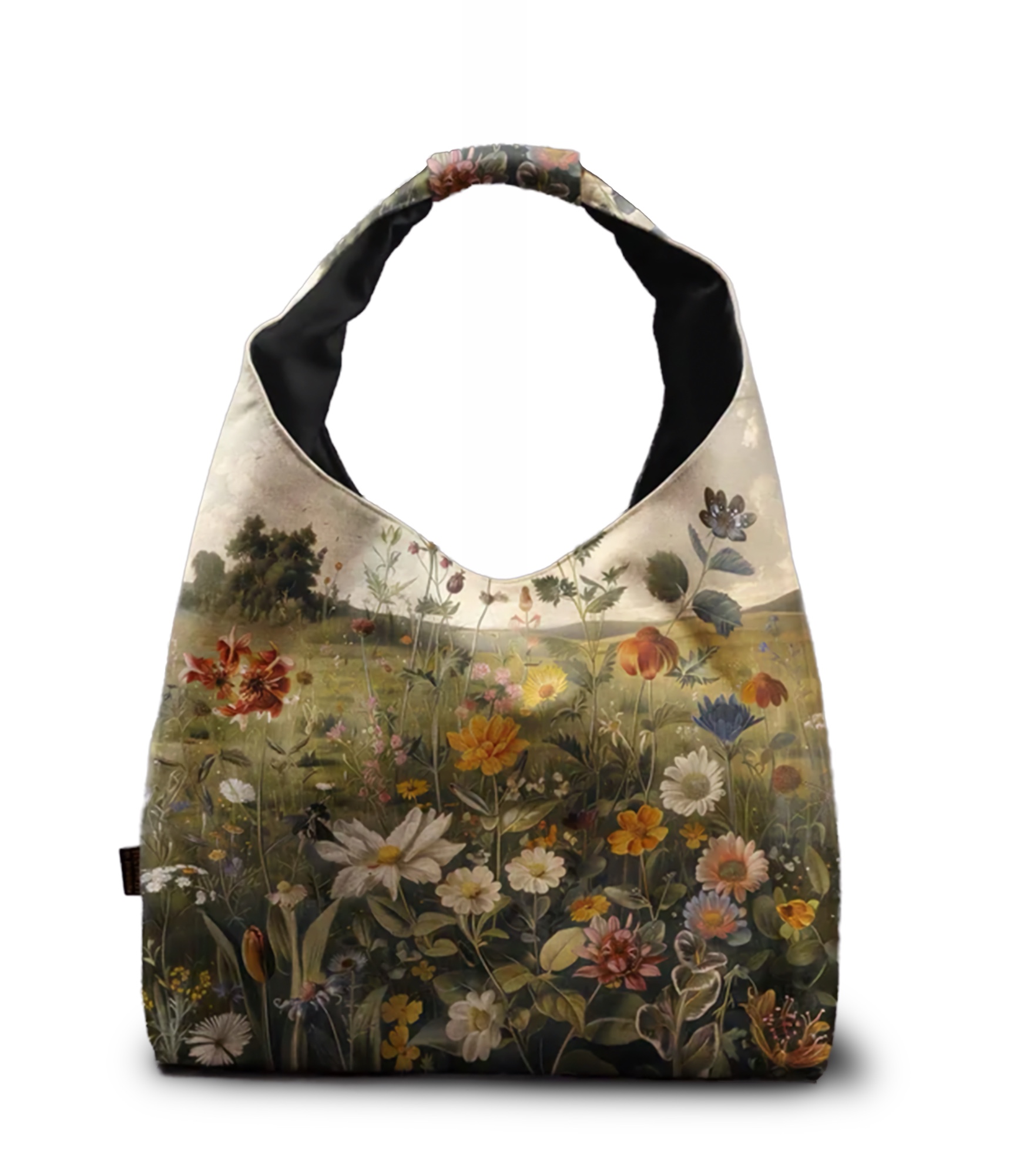 gėlėta moteriška rankinė su gėlėmis