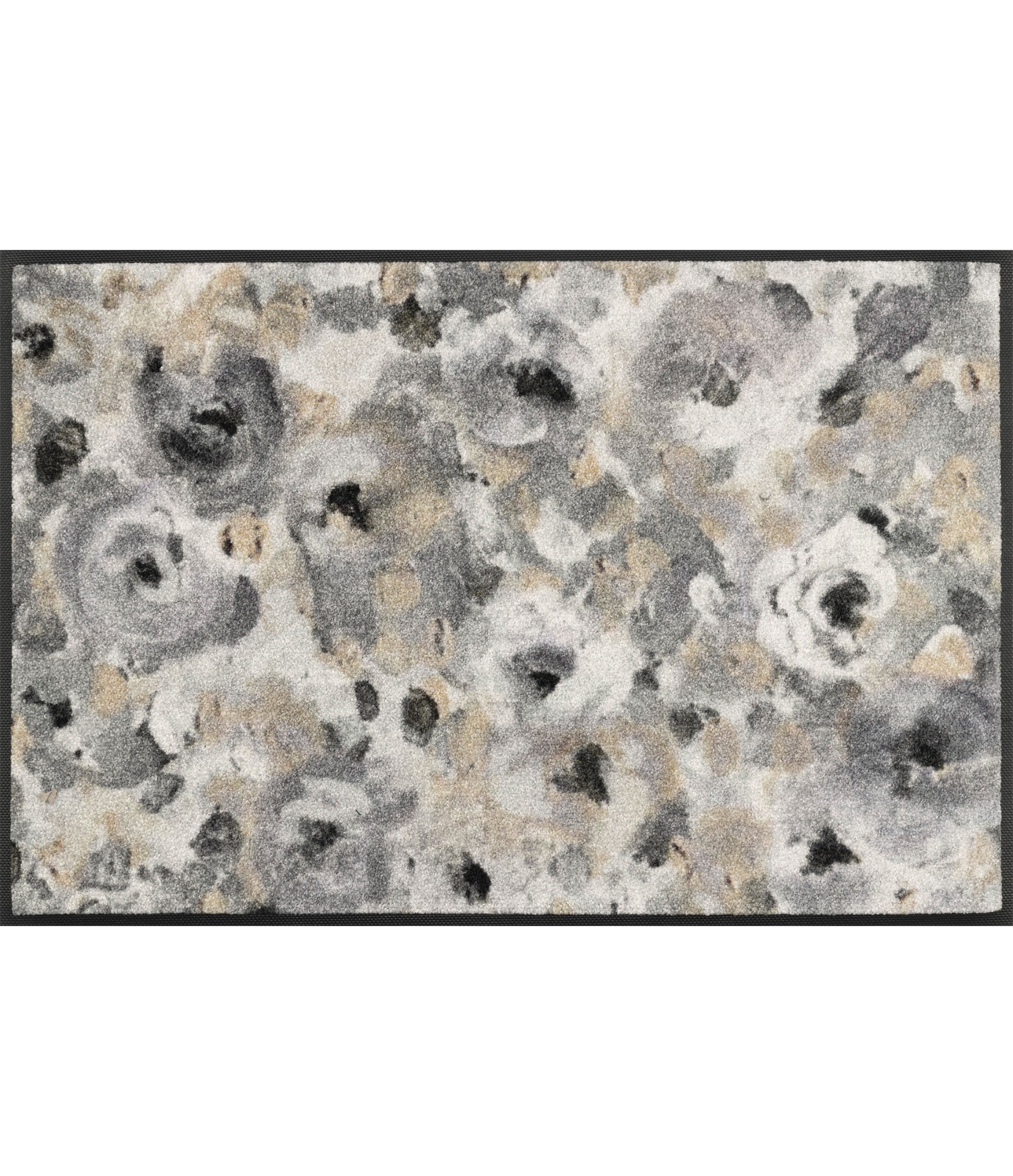 duru kilimėlis su gėlėmis pilkas