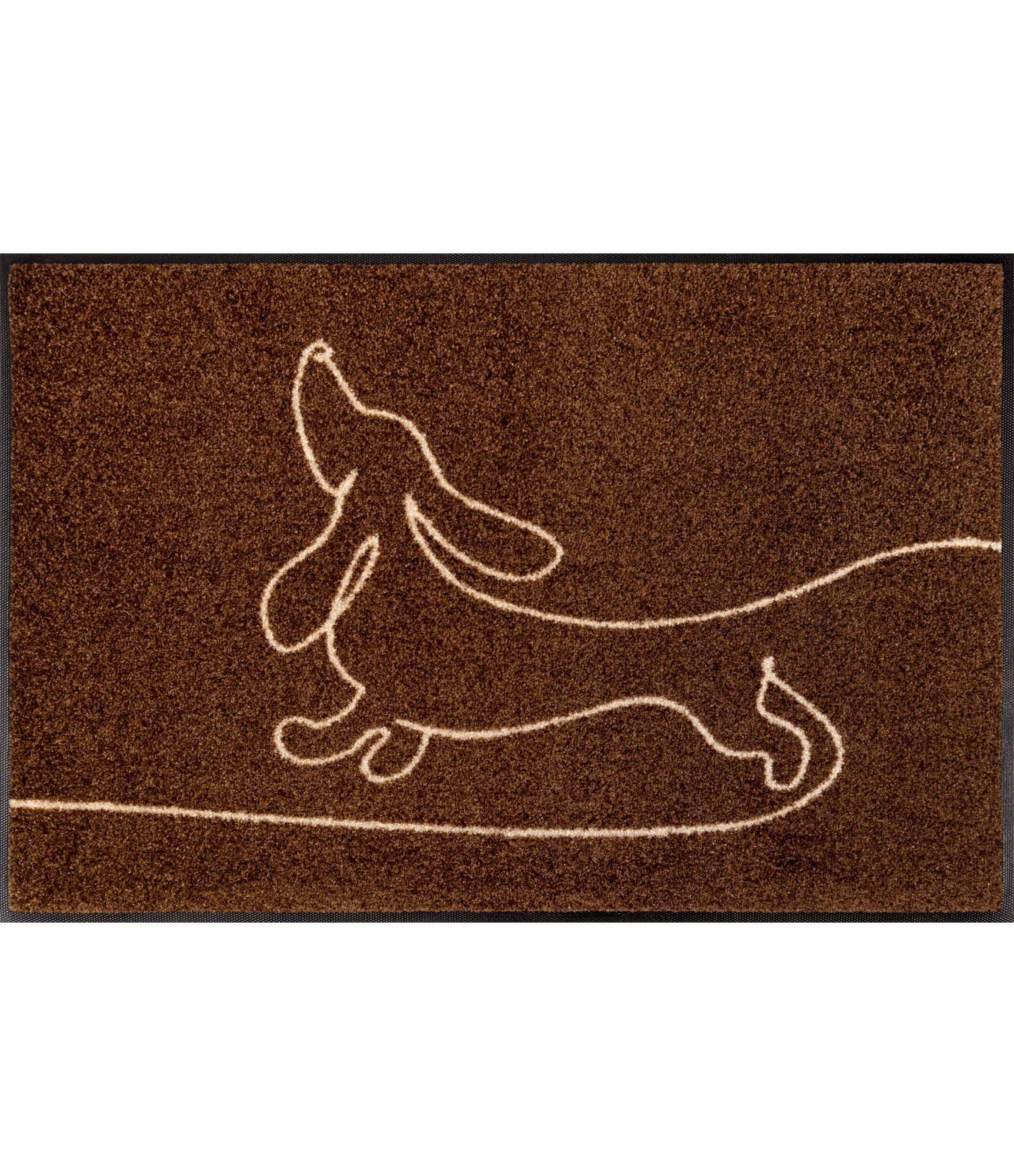 durų kilimėlis rudas su taksu