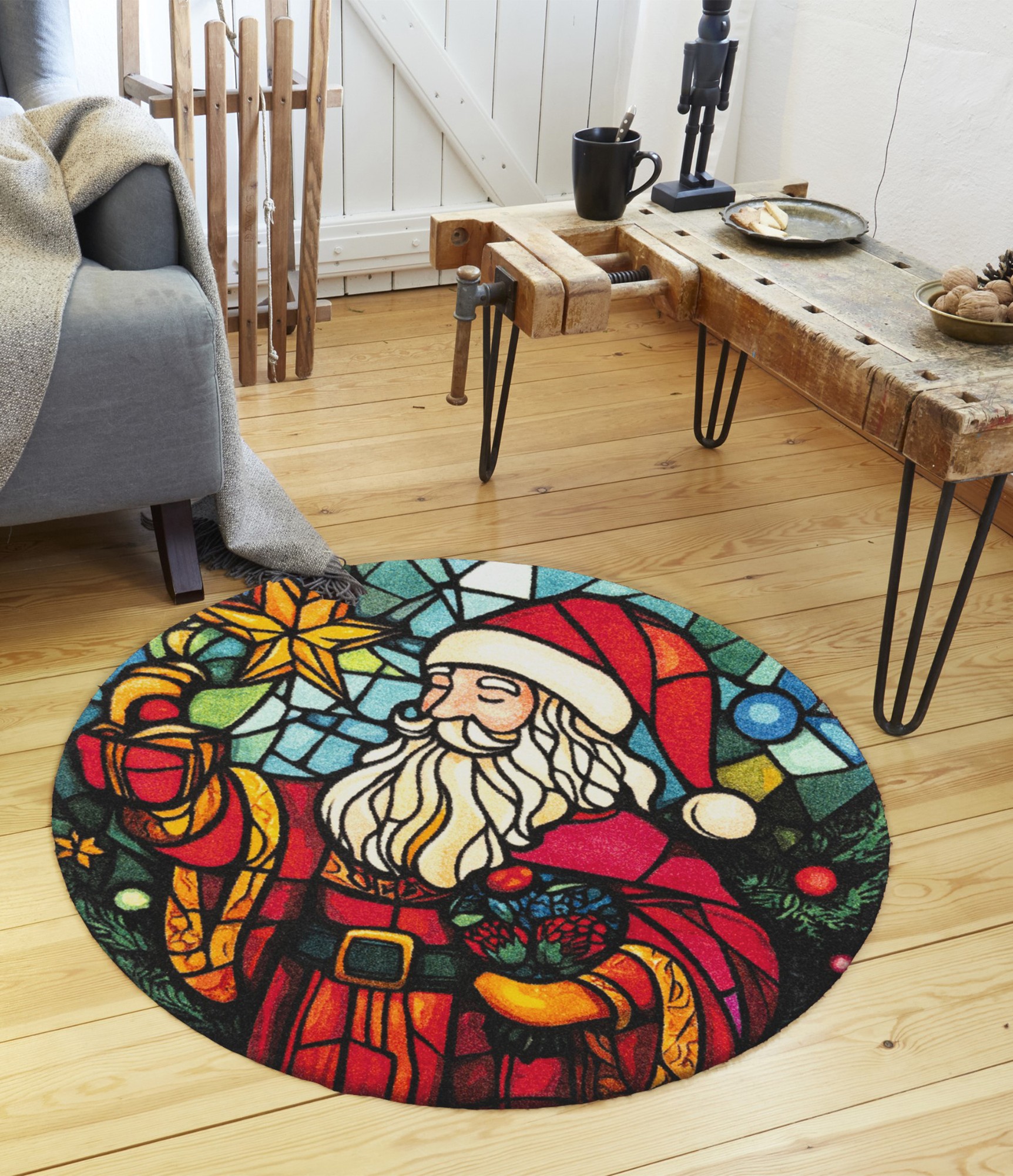 apvalus kilimas namams kaledinis su kaledu seniu