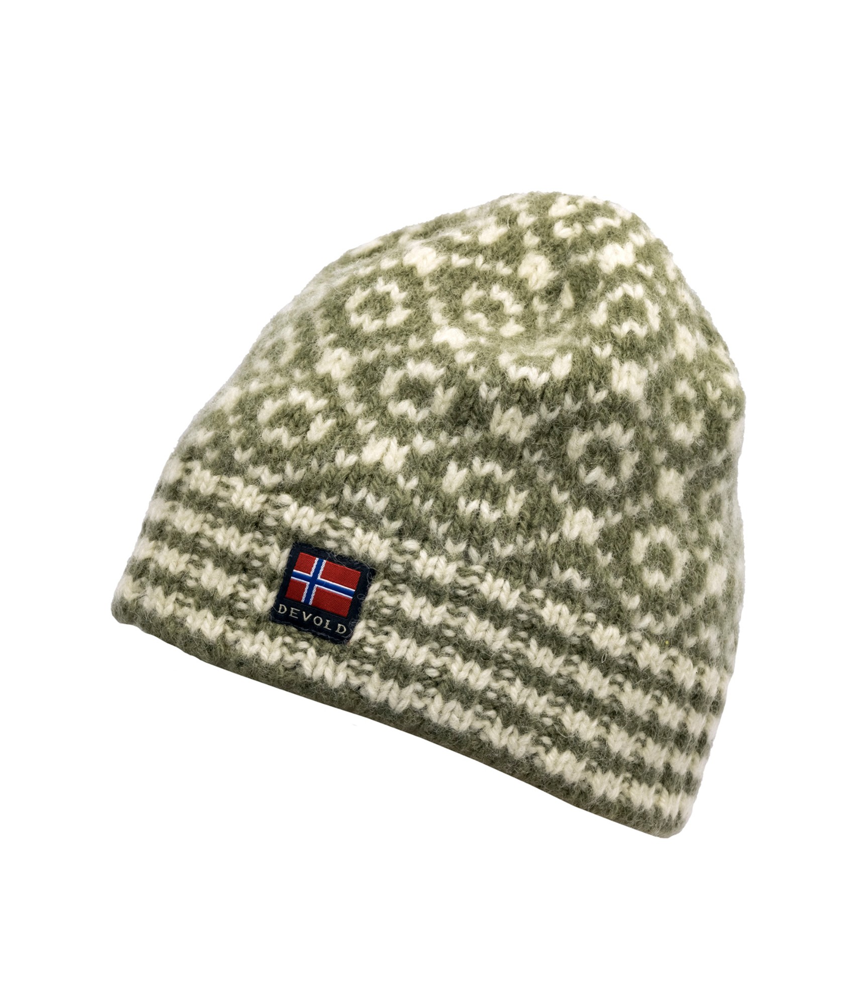 šilta vilnonė kepurė raštuota devold