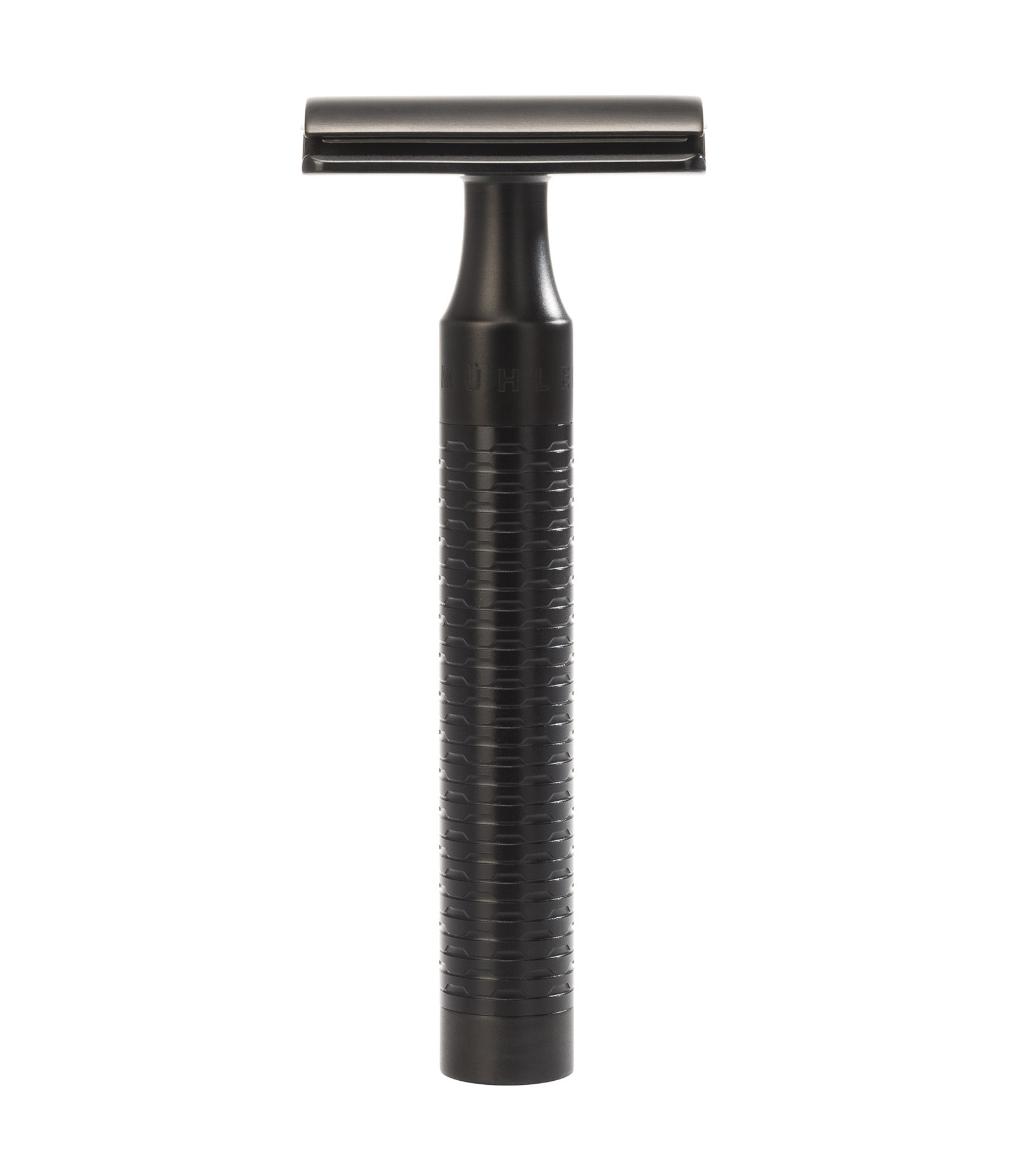 prabangus juodas skustuvas vyrams muhle