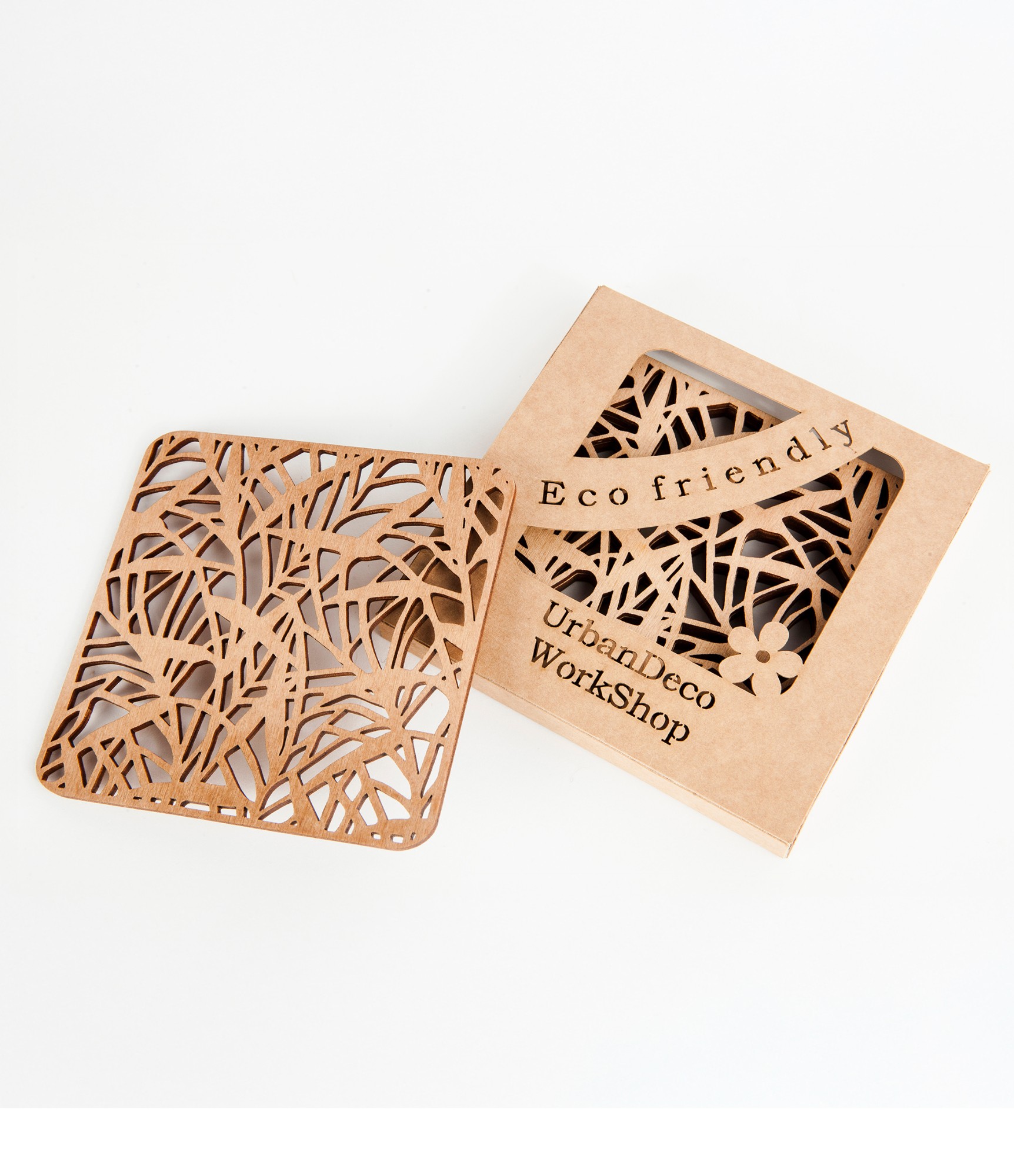 mediniai padekliukai kvadratiniai rinkinys