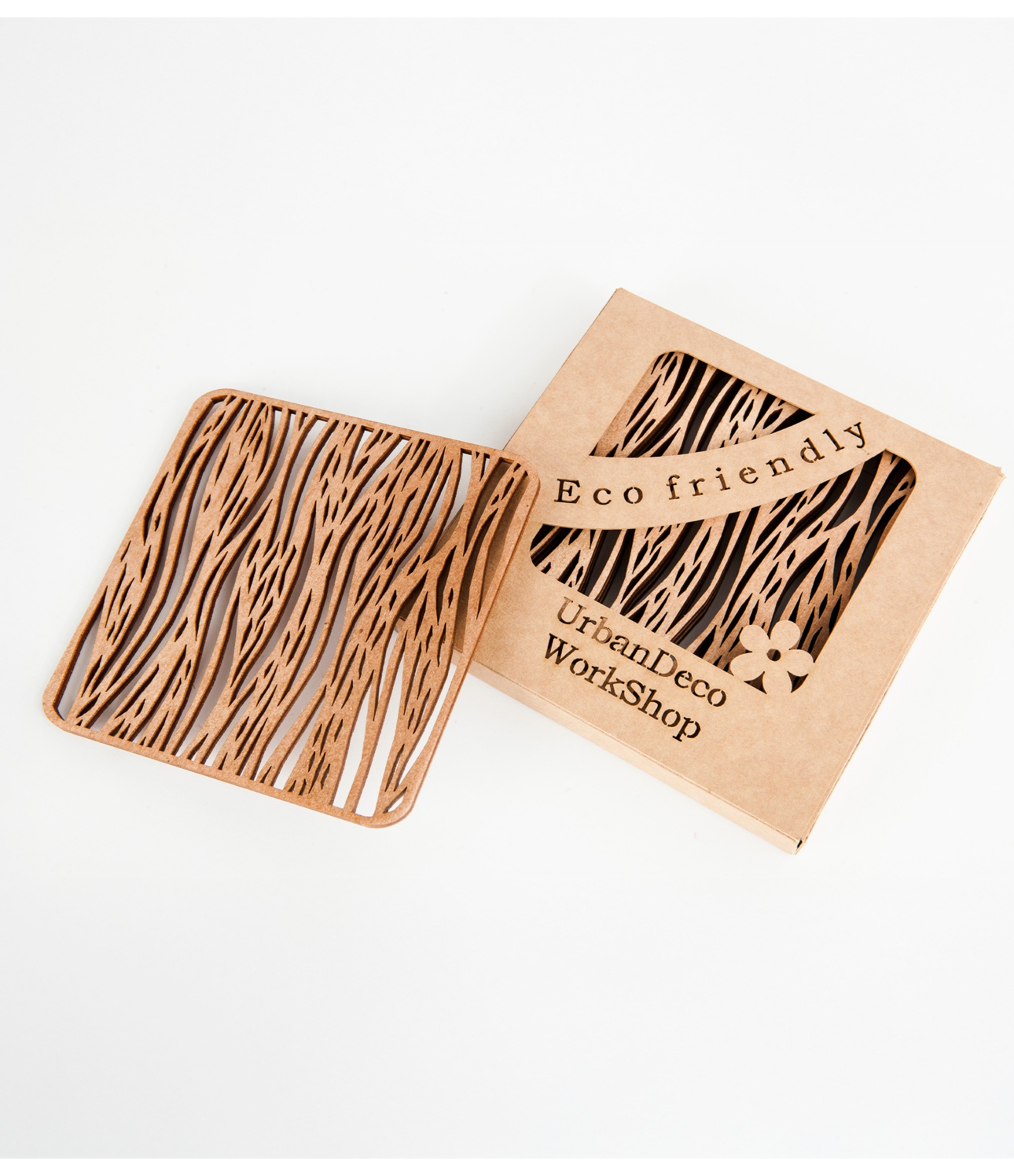 mediniai padekliukai kvadratiniai rinkinys H10