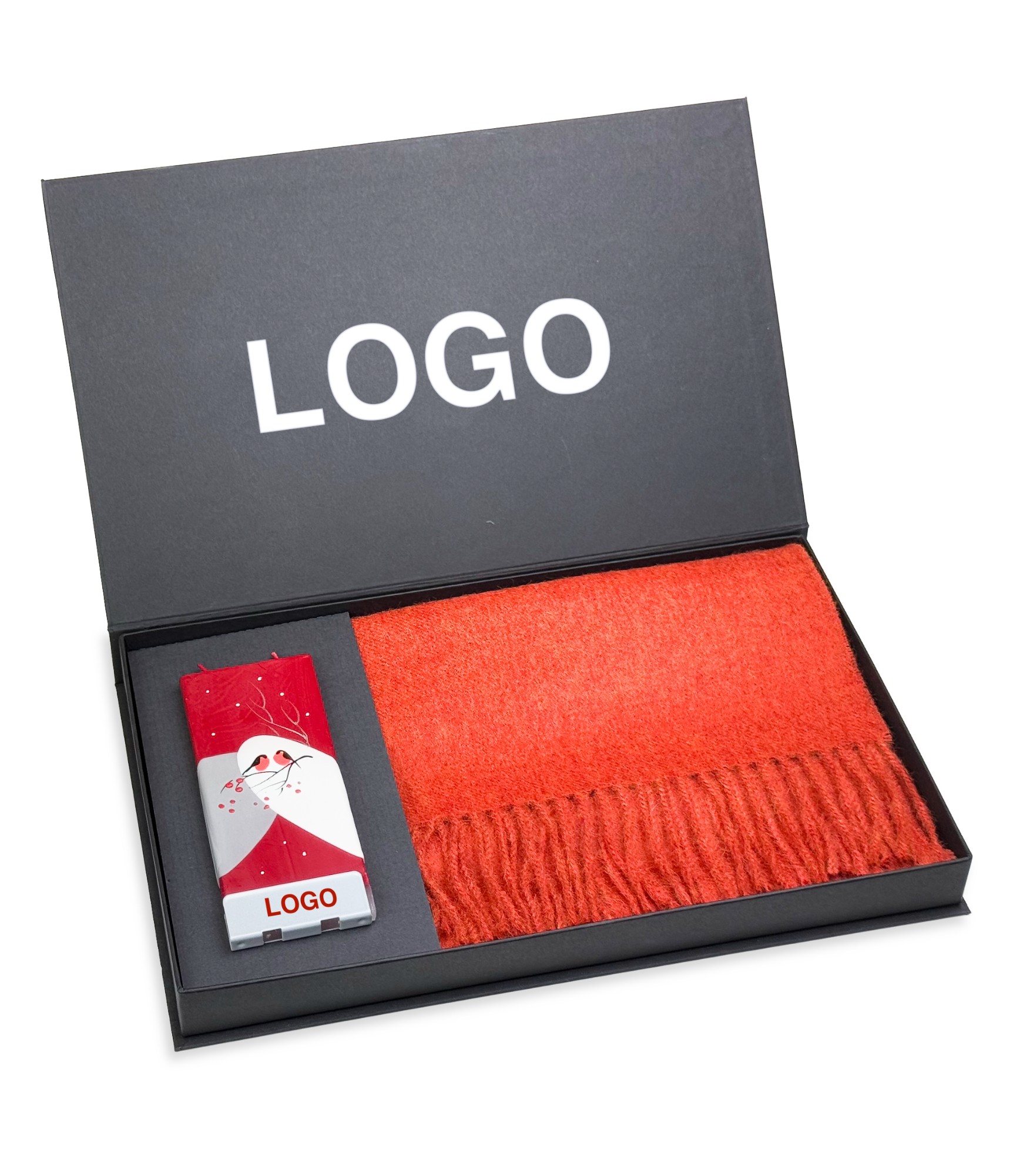 verslo dovanu ideja salikas ir zvake dovanu dezute