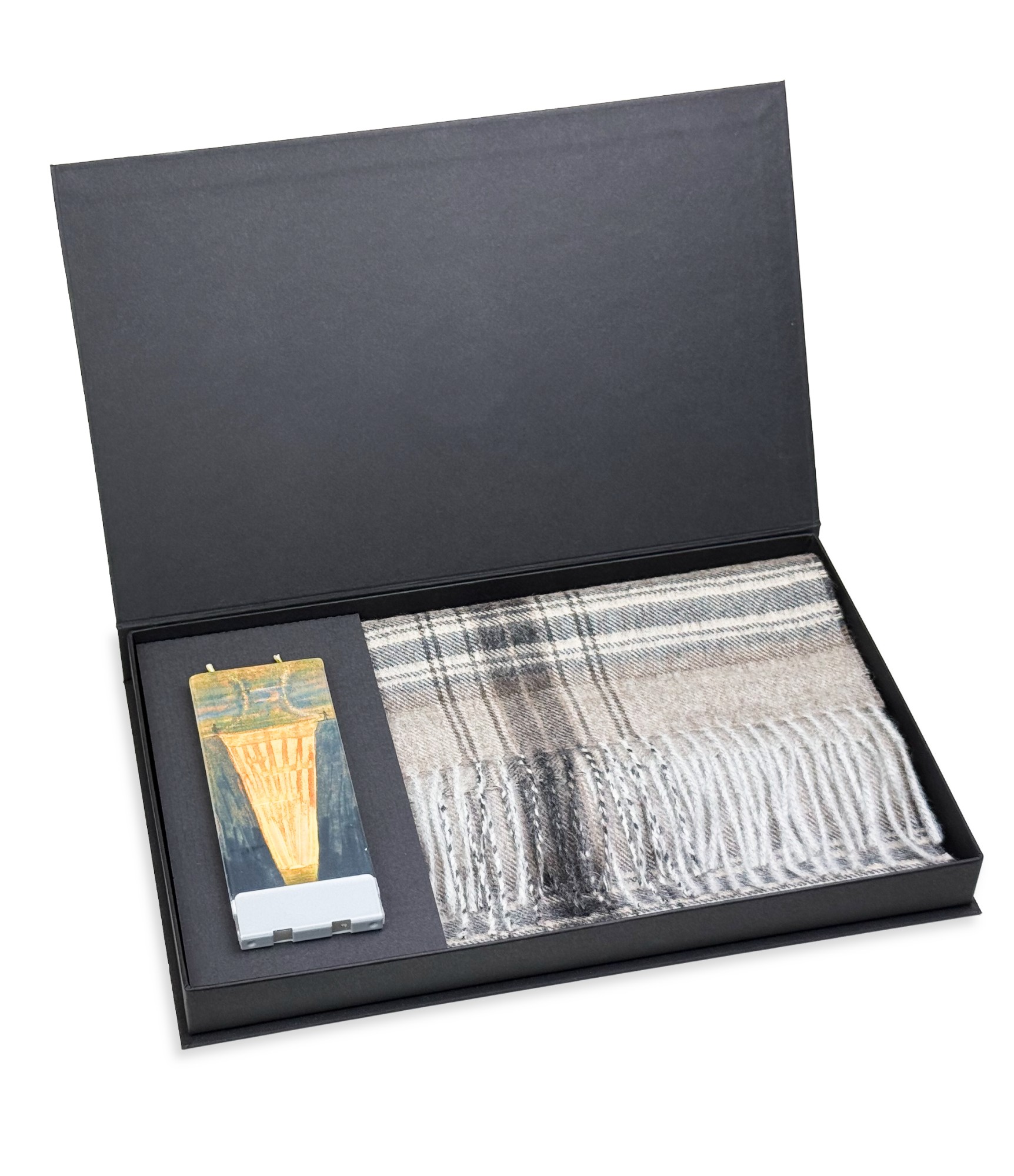 vilnonis salikas ir zvake dovanos vyrams