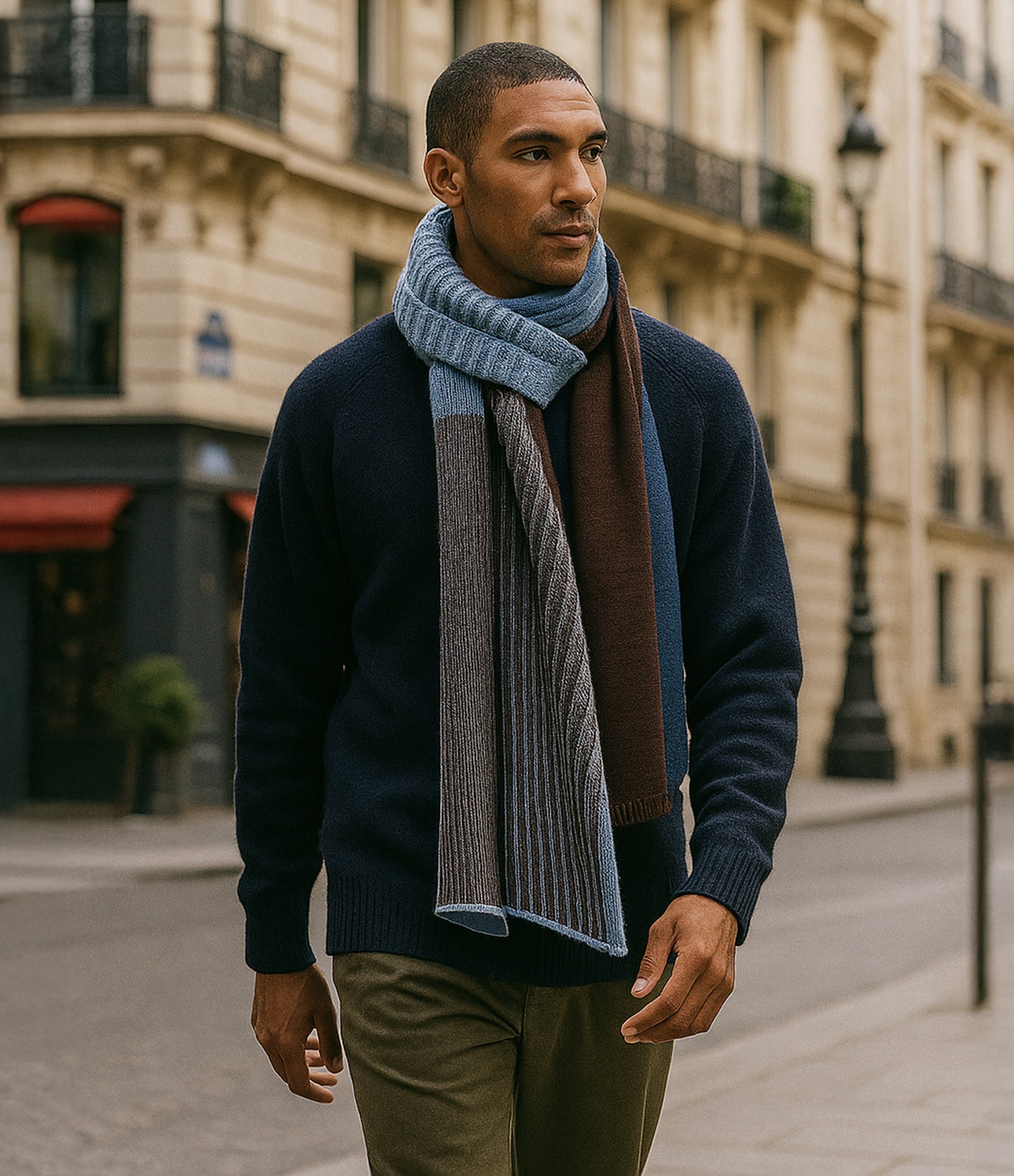 Merino vilnos salikas melynas