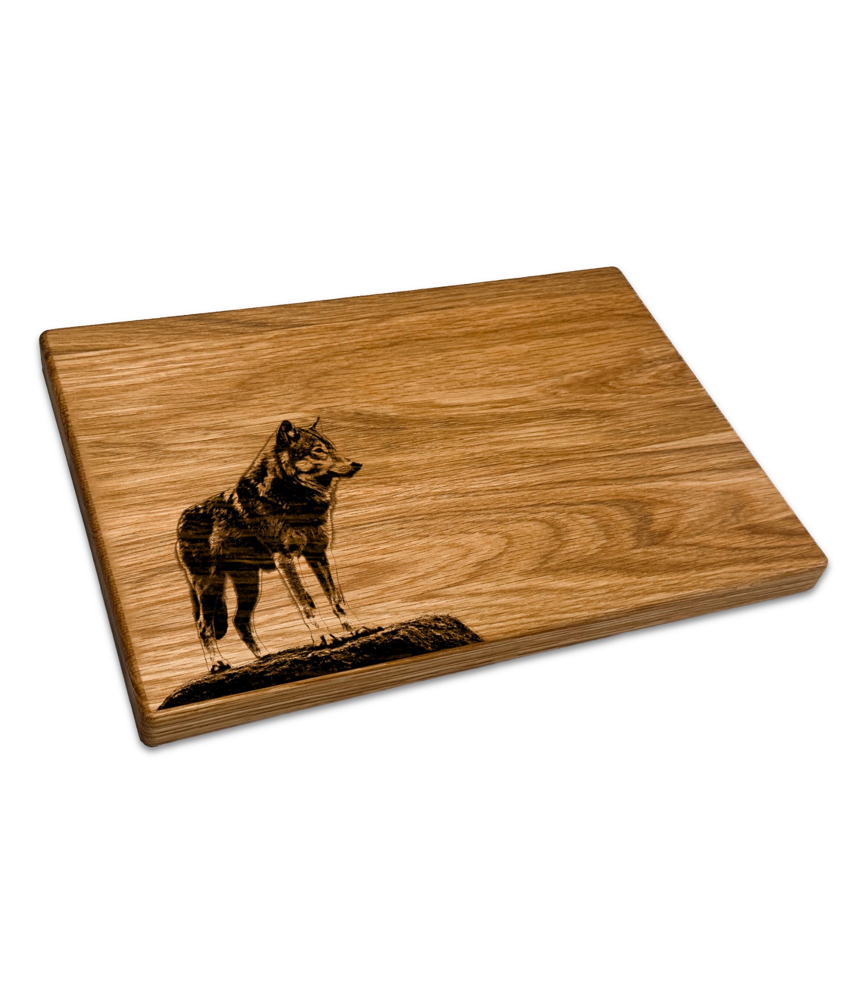 Gravēts koka griešanas dēlis Vilks