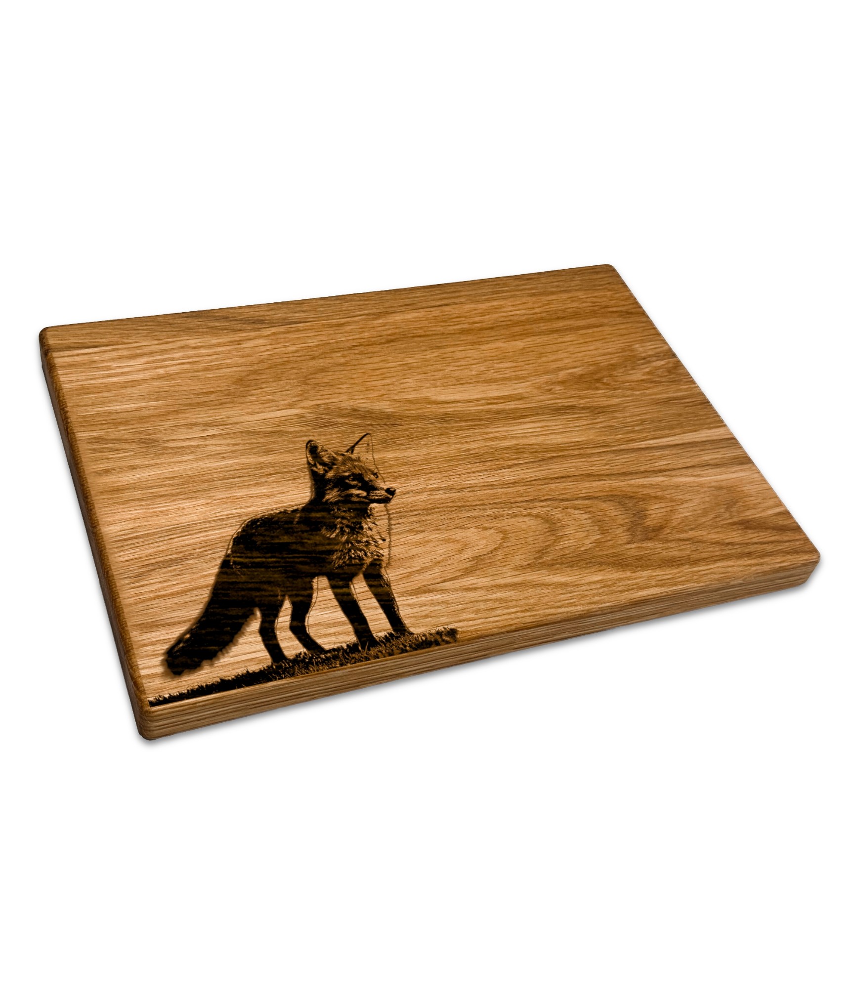 Gravēts koka griešanas dēlis Lapsa