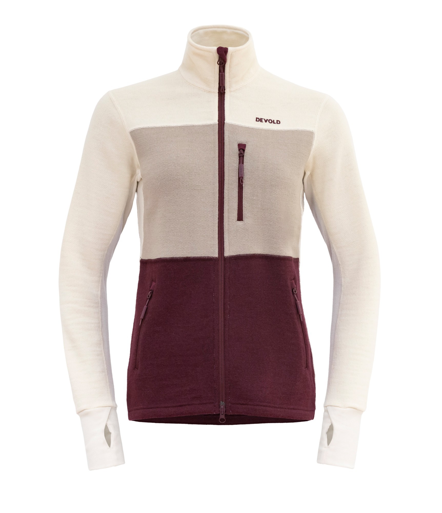 Devold termo džemperis sievietēm balta sarkana krāsās