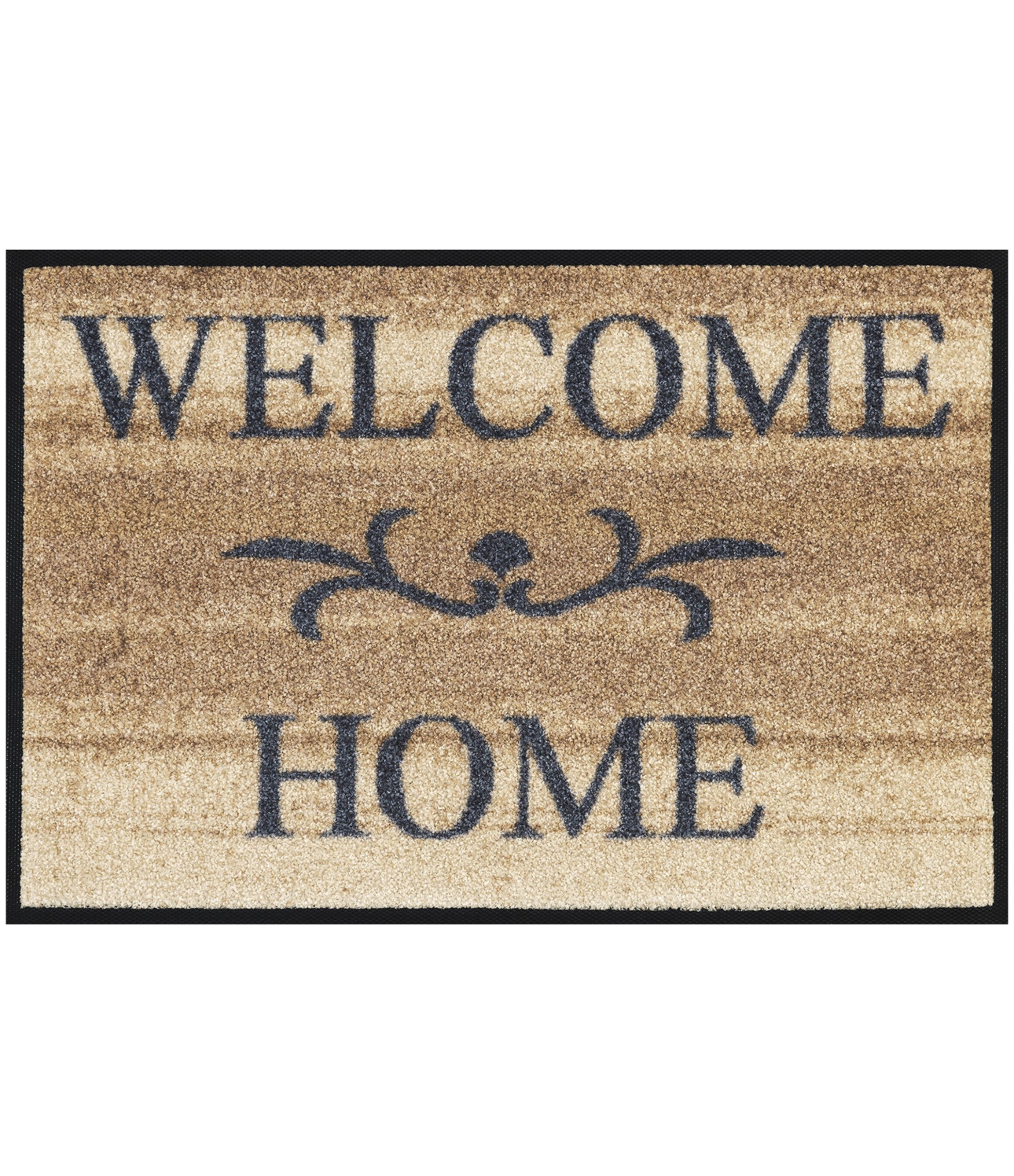Stilīgs smilškrāsas durvju paklājs Welcome Home