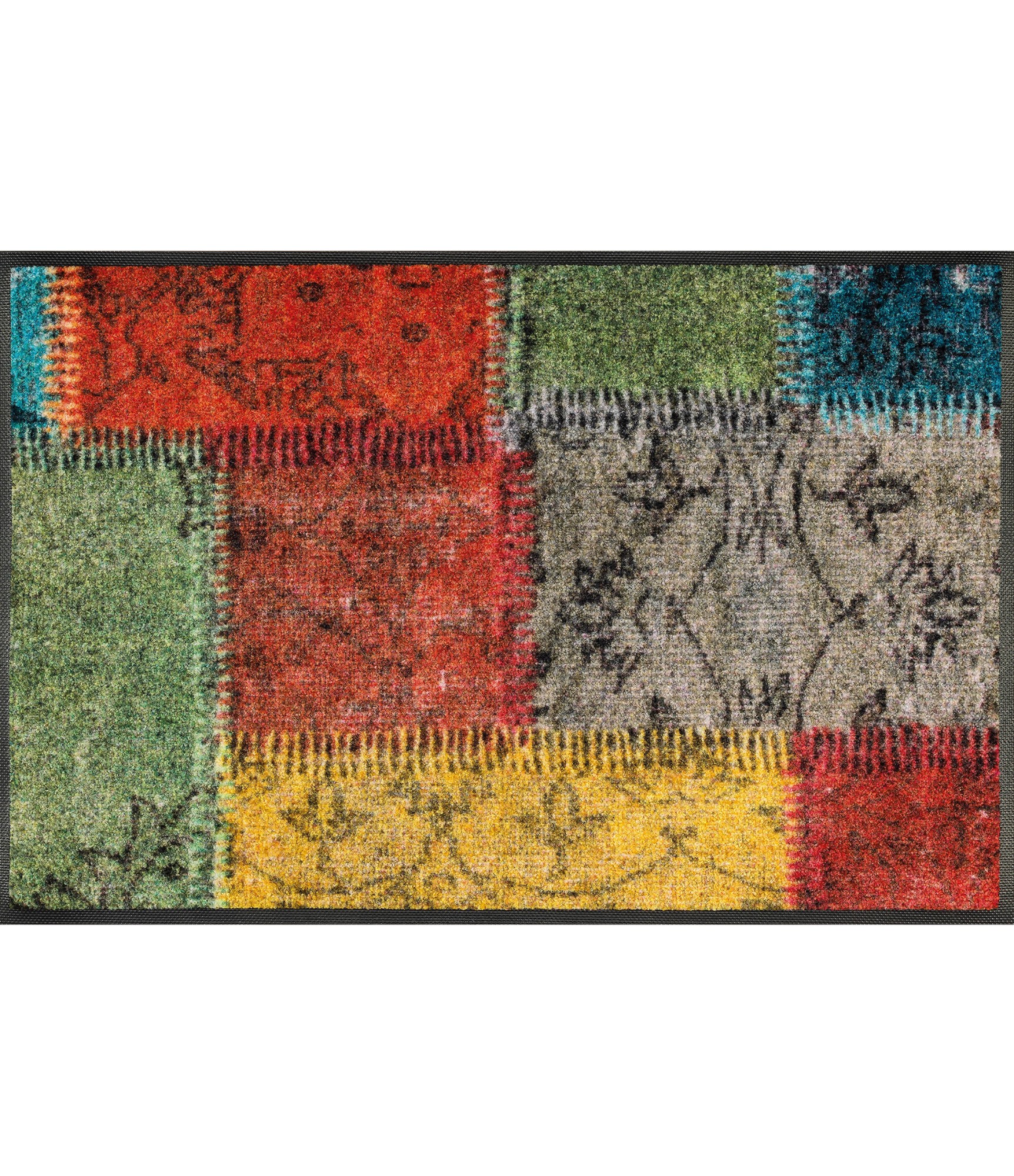 Mazgājams durvju paklājs Vintage Patches