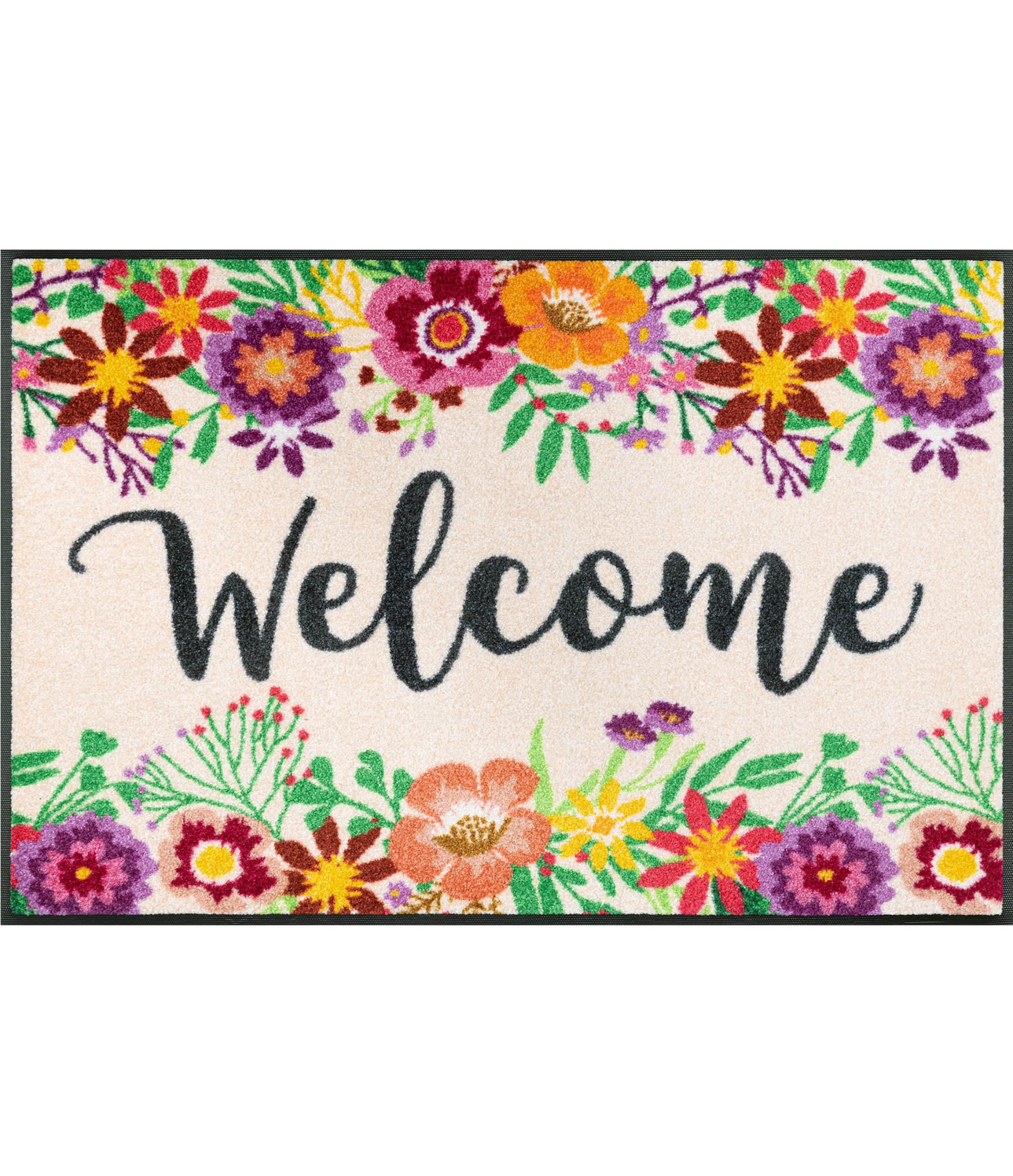 Krāsains durvju paklājiņš Welcome Blooming