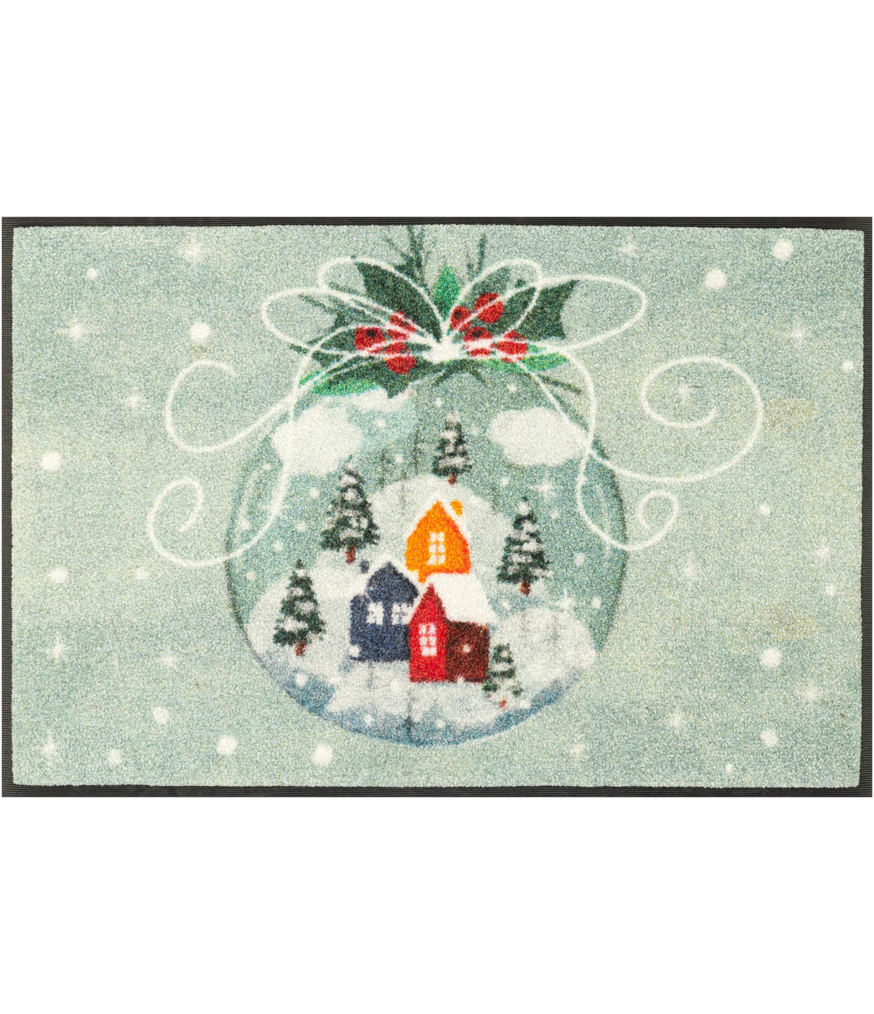 Ziemassvētku durvju paklājiņš Snow Globe