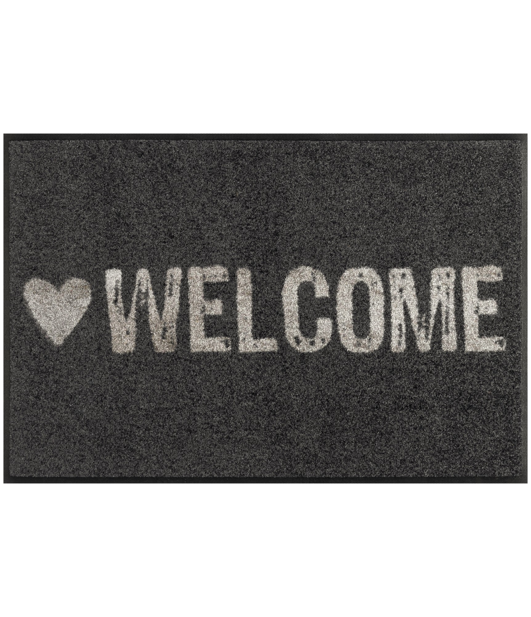 Pelēks durvju paklājiņš Warmly Welcome