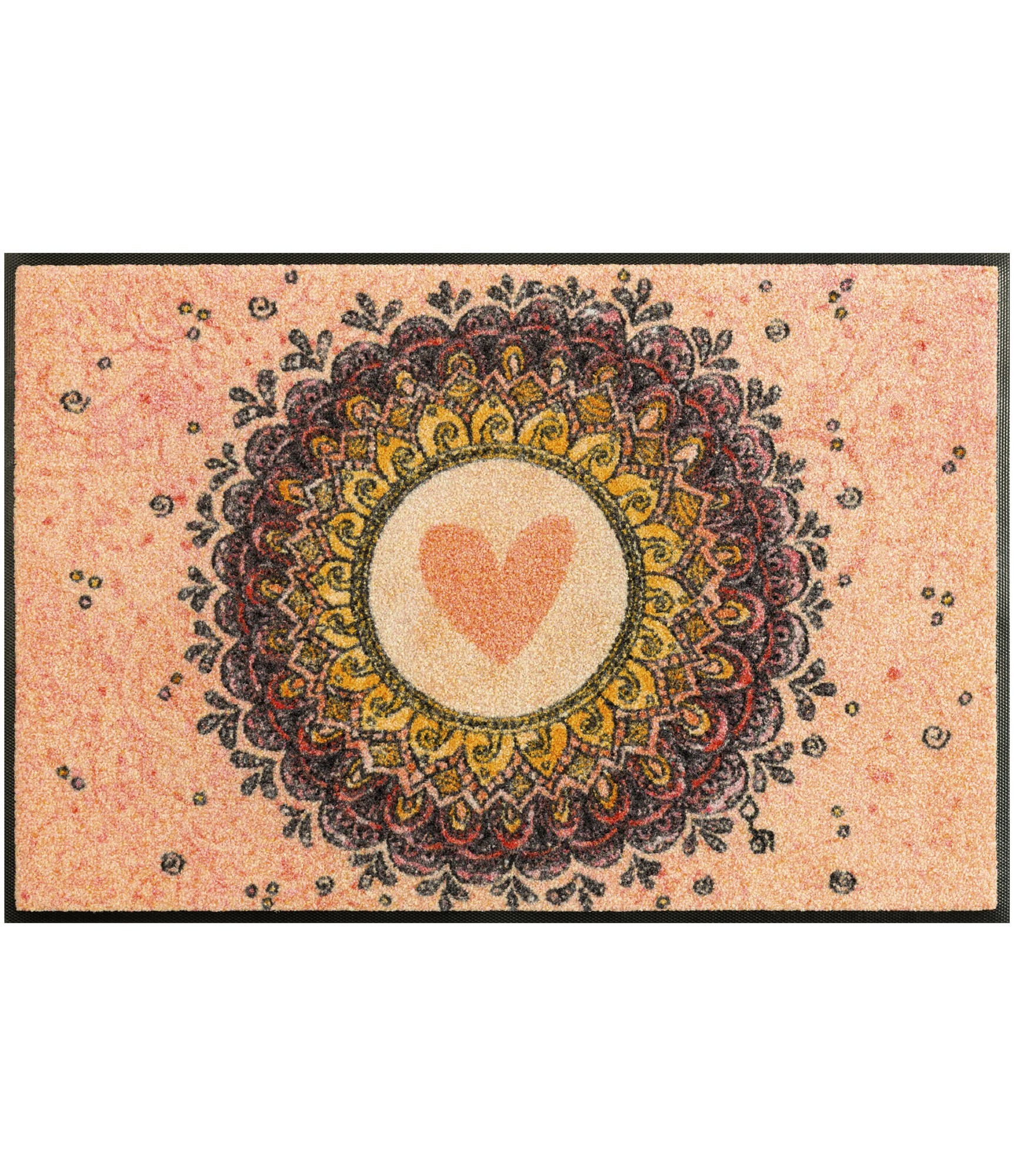 Durvju paklājs ar divām ziediņām Circle of Love
