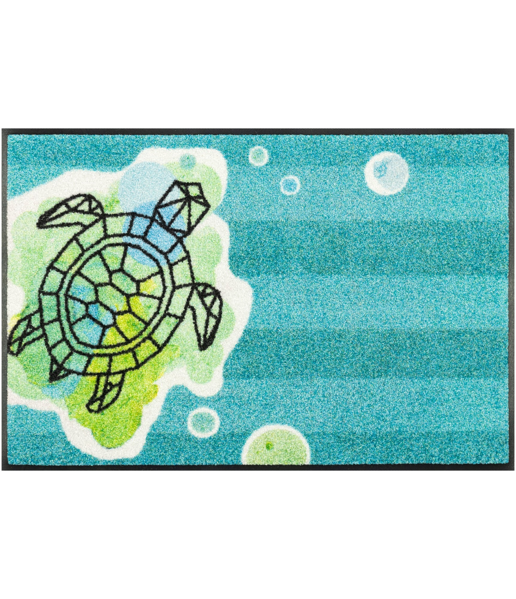 Gaiši zils durvju paklājs Turtle Splash
