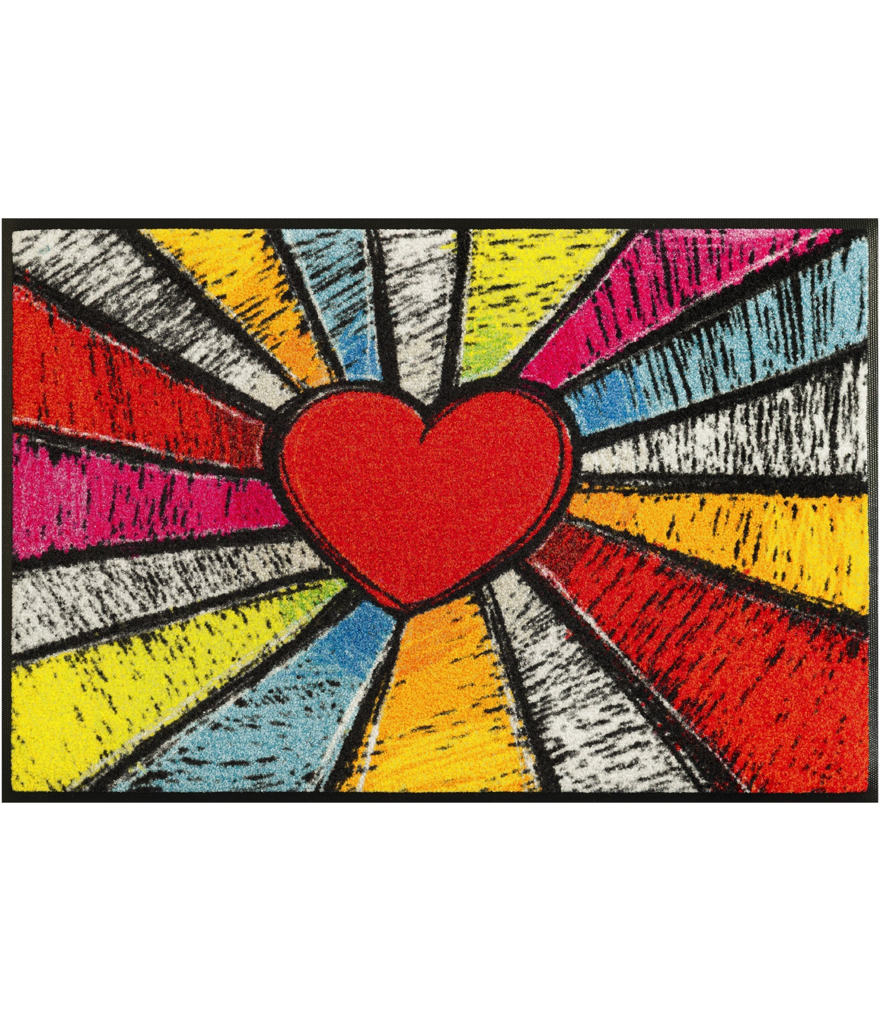 Durvju paklājiņš ar sirsniņu Pop Art Heart