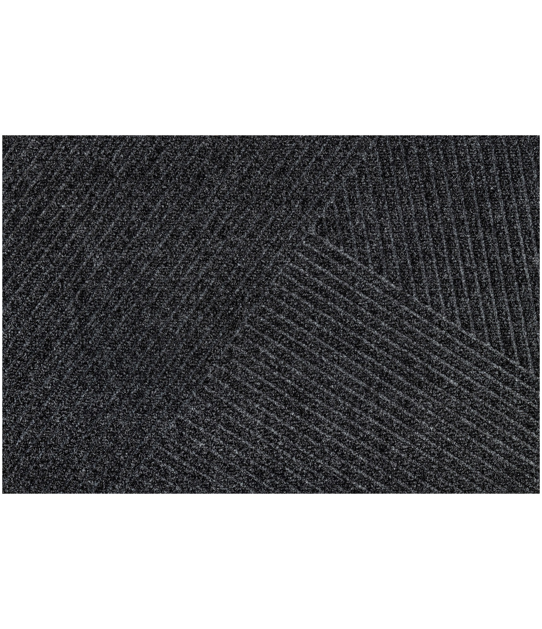 Tumši pelēks durvju paklājs Stripes Dark Grey