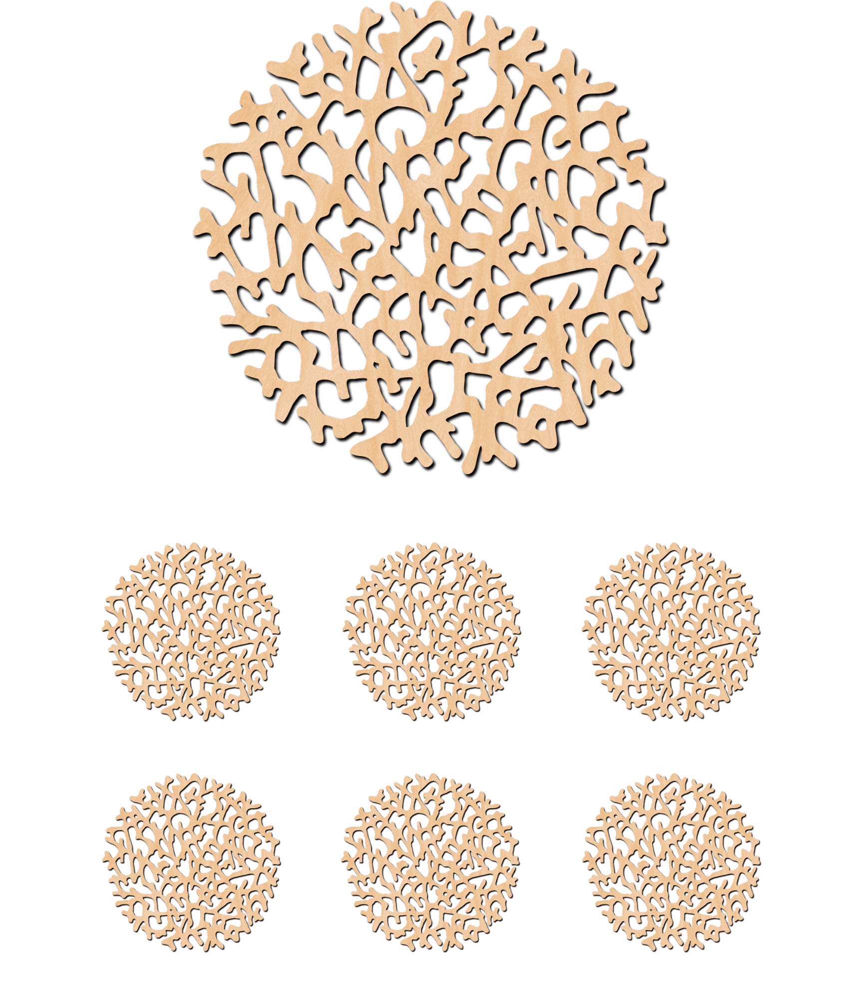 Koka paliktņu komplekts Sea Coral